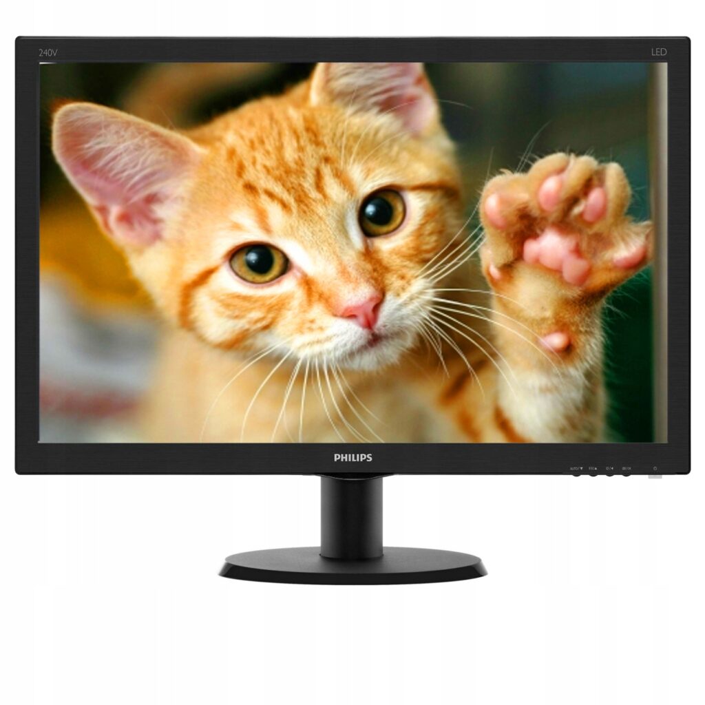 Monitor Philips 240V5Q con pie genérico reacondicionado Grado B